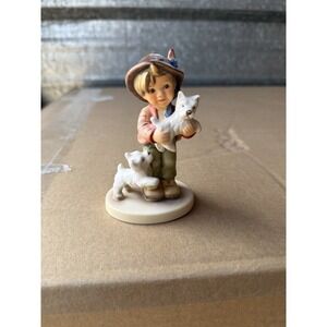 Goebel 1996 Limited Edition Boy With White Puppies Figurine Germany